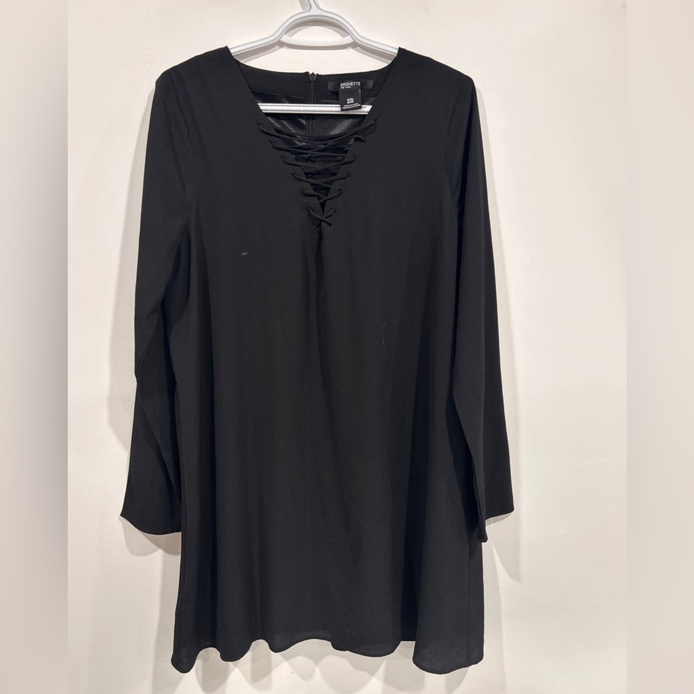 Brunette The Label Black Long Sleeve Dress